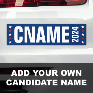 Pegatina Para Coche nombre del candidato año campaña electoral polític