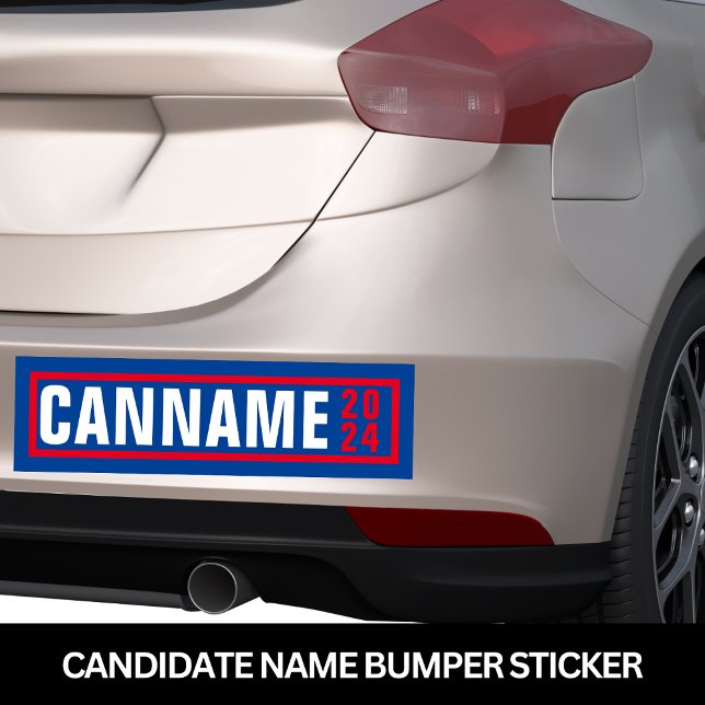 Pegatina Para Coche Nombre Del Candidato Para Las Elecciones De 2024 (Candidate Name For 2024 Election Bumper Sticker)