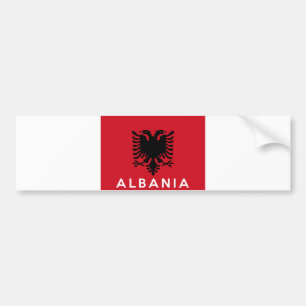 Pegatina Para Coche nombre del texto del país de la bandera de Albani