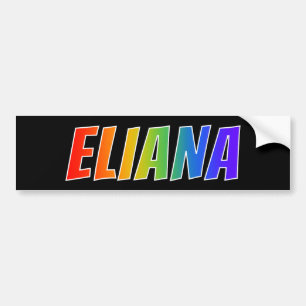 Pegatina Para Coche Nombre "ELIANA": Divertido color arcoiris