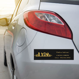 Pegatina Para Coche Nombre en oro negro de la construcción del carpint