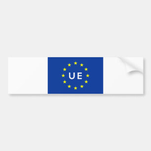 Pegatina Para Coche nombre Europa del texto del país de la bandera de