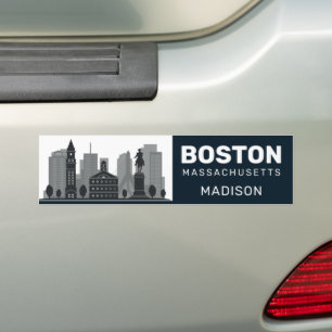 Pegatina Para Coche Nombre personalizado Boston Massachusetts