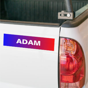 Pegatina Para Coche Nombre Personalizado, Coche Rojo Azul