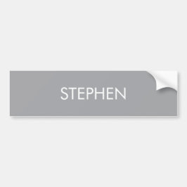 Pegatina Para Coche Nombre personalizado minimalista gris