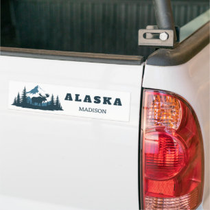 Pegatina Para Coche Nombre personalizado y texto ALASKA