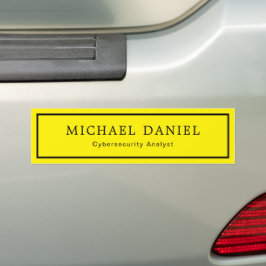 Pegatina Para Coche Nombre Personalizado y Título de Trabajo Personali