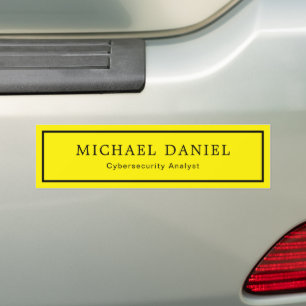Pegatina Para Coche Nombre Personalizado y Título de Trabajo Personali