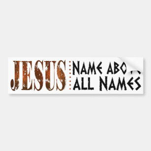Pegatina Para Coche Nombres de Jesús sobre todo
