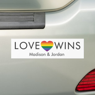 Pegatina Para Coche Nombres personalizados Arcoíris LOVE