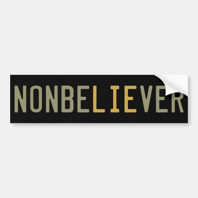 Pegatina Para Coche NonbeLIEver (Frente)