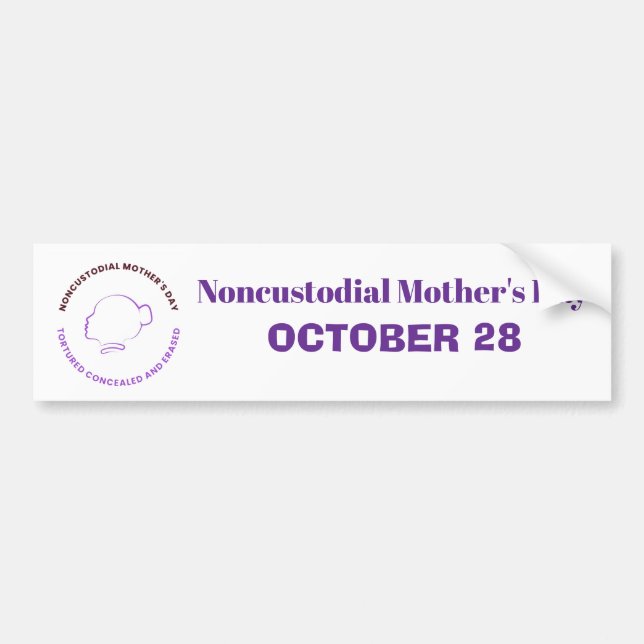 Pegatina Para Coche Noncustodial Mother's Day Bumper Sticker (Frente)