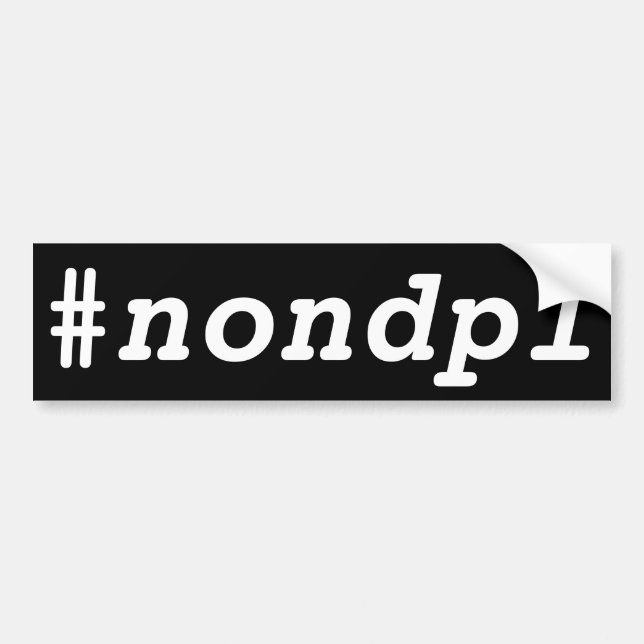 Pegatina Para Coche #nondpl (Frente)