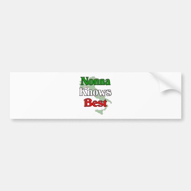 Pegatina Para Coche Nonna (abuela italiana) m sabe mejor (Frente)