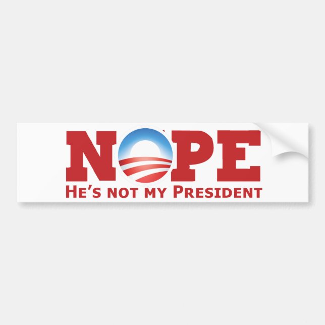 Pegatina Para Coche Nope anti obobama nobama (Frente)