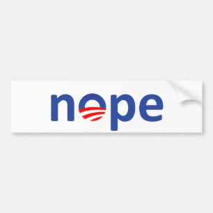 Pegatina Para Coche Nope Obama