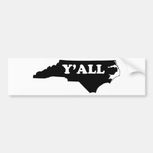 Pegatina Para Coche North Carolina Yall