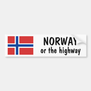 Pegatina Para Coche Noruega o la carretera