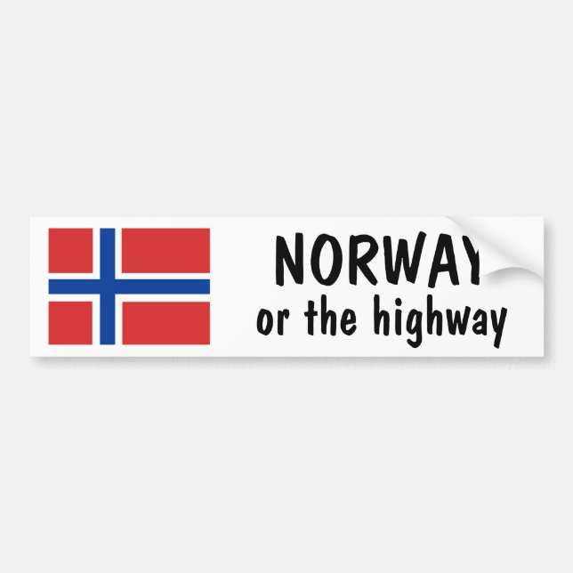 Pegatina Para Coche Noruega o la carretera (Frente)