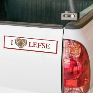 Pegatina Para Coche Noruego Rosemaling I Heart Lefse