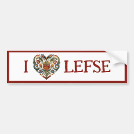 Pegatina Para Coche Noruego Rosemaling I Heart Lefse