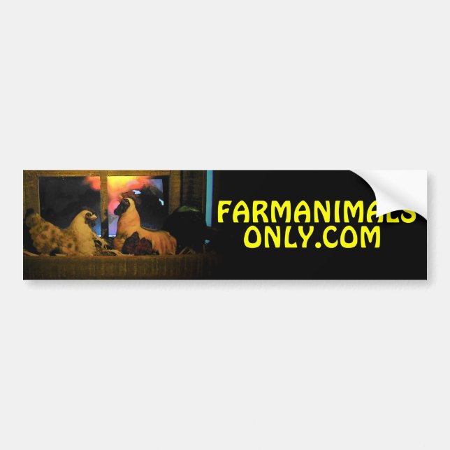 Pegatina Para Coche Nos reunimos en Farmanimalsonly.com (Frente)