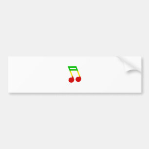 Pegatina Para Coche Nota de la música de Rasta