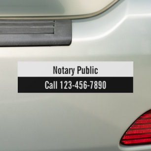 Pegatina Para Coche Notario público promocional de gris pálido y negro
