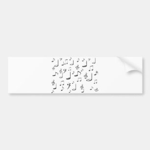 PEGATINA PARA COCHE NOTAS DE LA MÚSICA