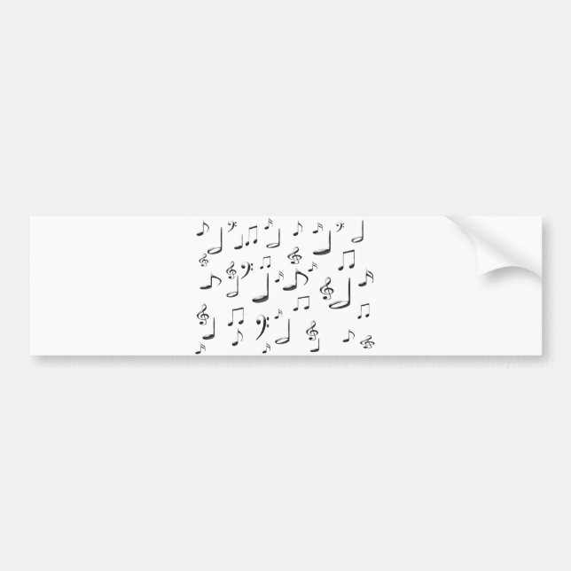 PEGATINA PARA COCHE NOTAS DE LA MÚSICA (Frente)
