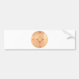 Pegatina Para Coche NOTICIAS norte-sur Este-Oeste del COMPÁS