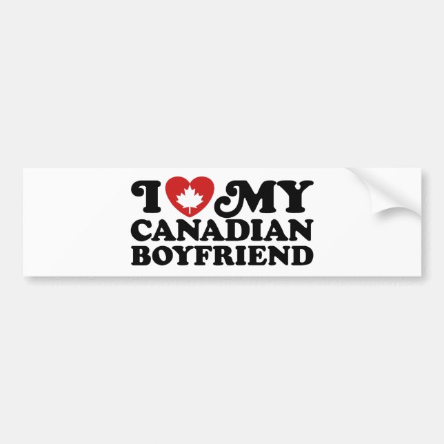 Pegatina Para Coche Novio canadiense (Frente)