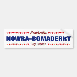 Pegatina Para Coche NOWRA-BOMADERRY - Mi hogar - Australia;Corazones