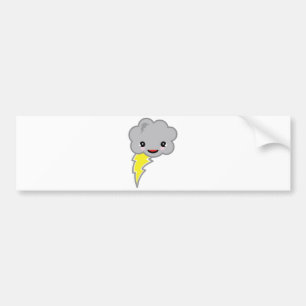 Pegatina Para Coche nube de tormenta de kawai