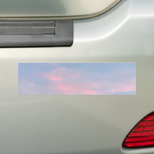 Pegatina Para Coche Nubes rosadas de personalizable