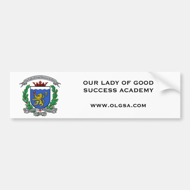 PEGATINA PARA COCHE NUESTRA SEÑORA OF GOOD SUCCESS ACADEMY (Frente)