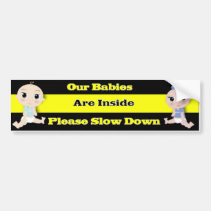 Pegatina Para Coche ¡Nuestros bebés están dentro!