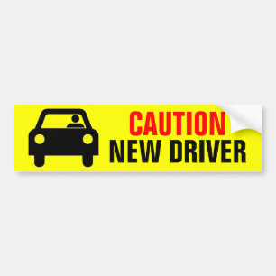 Pegatina Para Coche Nuevo controlador de cuidado amarillo brillante