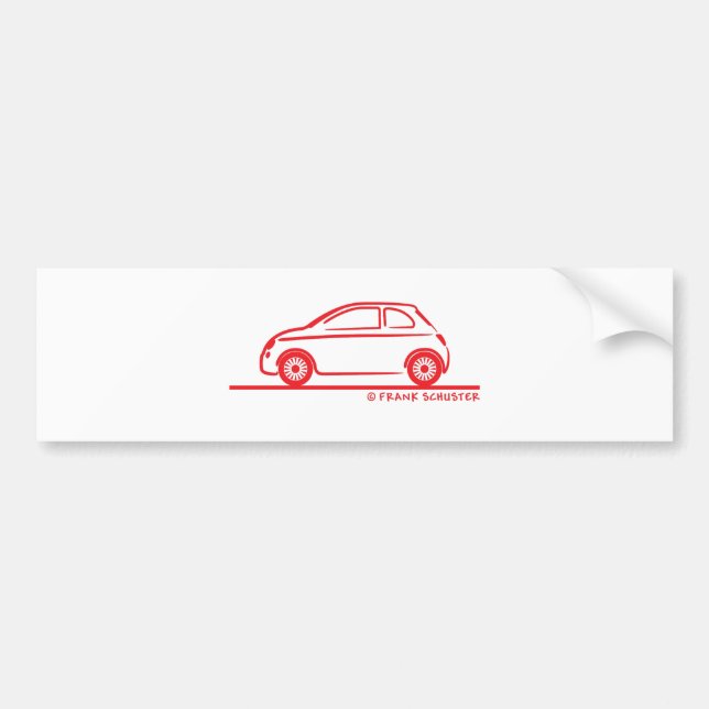 Pegatina Para Coche Nuevo Fiat 500 Cinquecento (Frente)