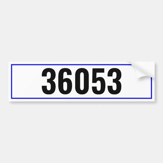 Pegatina Para Coche Número de buzón moderno (Frente)
