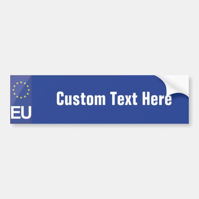 Pegatina Para Coche Número de matrícula de la Unión Europea (Frente)