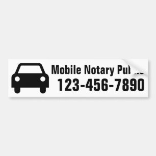 Pegatina Para Coche Número de teléfono público de notario móvil person