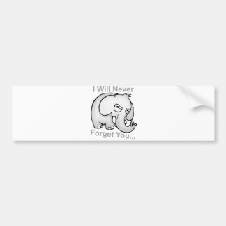 Pegatina Para Coche Nunca le olvidaré… Elefante