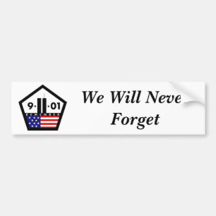 Pegatina Para Coche Nunca olvidaremos el símbolo 9-11