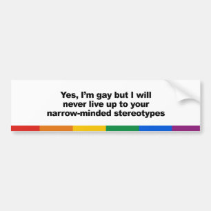 Pegatina Para Coche Nunca viviré hasta sus estereotipos