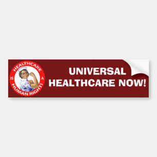 Pegatina Para Coche Nurse "Rosie" says "Healthcare is a Human Right!"