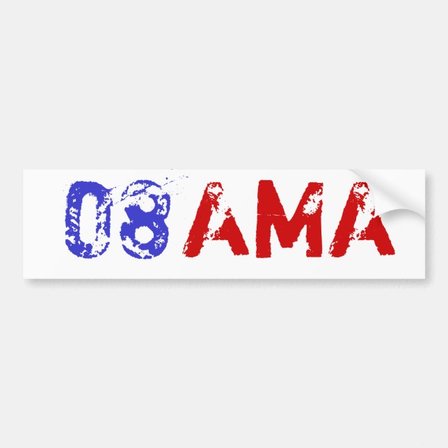 Pegatina Para Coche Obama 08 Bumpersticker (Frente)