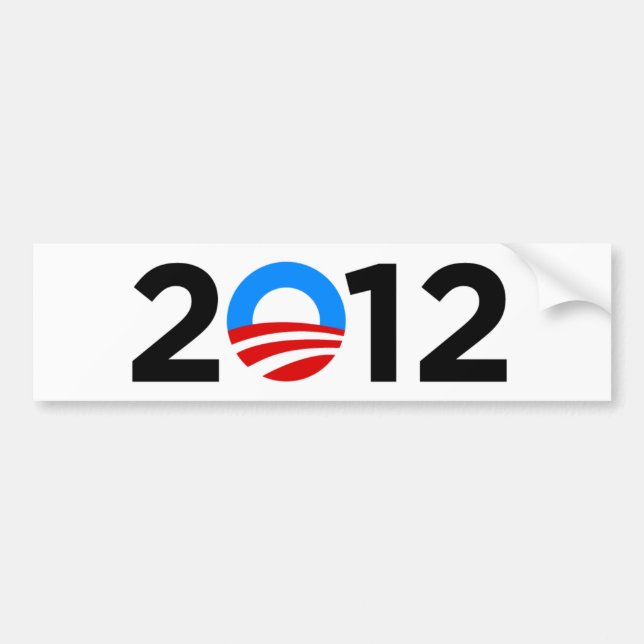 Pegatina Para Coche Obama 2012 (Frente)