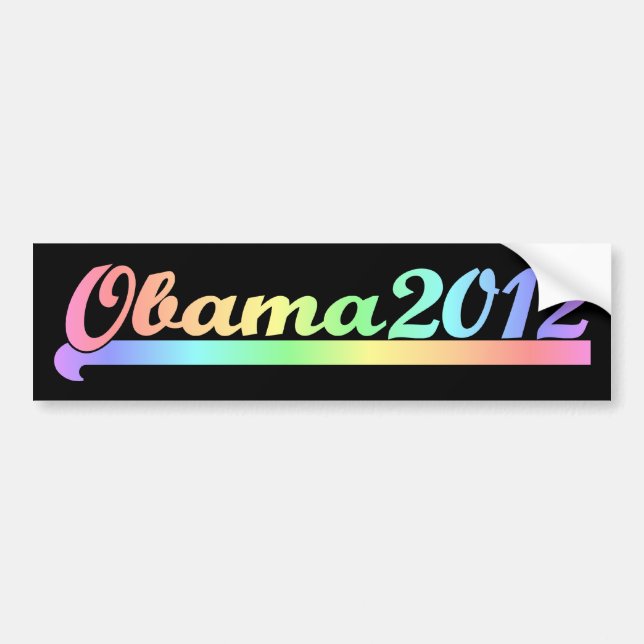 Pegatina Para Coche Obama 2012 (Frente)