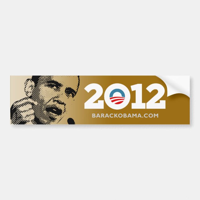 Pegatina Para Coche Obama 2012 (Frente)